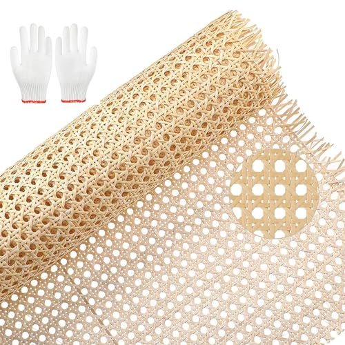 AYYDS Wiener Geflecht, Natürliches Rattan Gurtband, Rattan Webbing Geflecht, Handgemachtes Rattan Kunsthandwerk für DIY Möbeldekoration Reparatur, Wabengeflecht Stuhlflechtrohr (35×200CM)