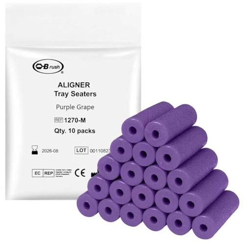 20 st Chewies för invisalign-justerare, justerar bricksäten ortodontiska tänder hackare smakdoftande paket med 2 varje par individuellt inslagna (druva)