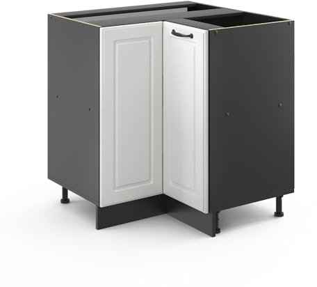 Vicco Eckunterschrank R-Line, Weiß Landhaus, 75.6 cm