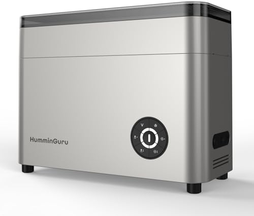 HumminGuru Ultrasonic Vinyl Record Cleaner- 40kHz Ultrasonic Vinyl Record Cleaning Machine with Auto Drying, Vinyl Record Cleaner Kit with Filters, 1Y Warranty (NOVA White Sand, 7/10/12 Inch)