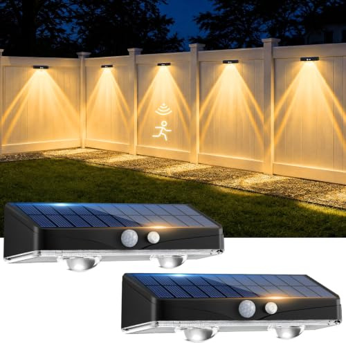 kolpop 2 Pezzi Luci Solari per Esterni, Luce Solare Impermeabili per Esterne, Gradini, Recinzioni, Cortili, Patio, Grondaia