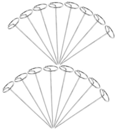 SEWOART Piquets de Jardin en Métal Galvanisé Forme G 152 Mm pour Fixation Toile de Paillage et Tente-auvent, 20 Pièces, Piquets Pelouse Résistants pour Aménagement Paysager Extérieur