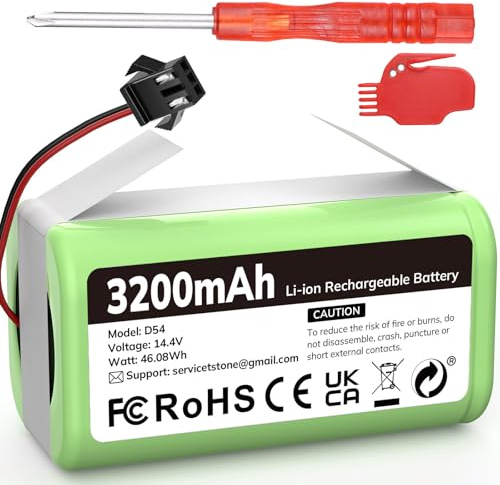 14,4 V 3200 mAh Batería de Repuesto para Conga Excellence 990 950 1090 1790 1990, DEEBOT N79S N79 DN622, Eufy RoboVac 11 11S 30 30C 12 35C, IKOHS NETBOT S14 S15