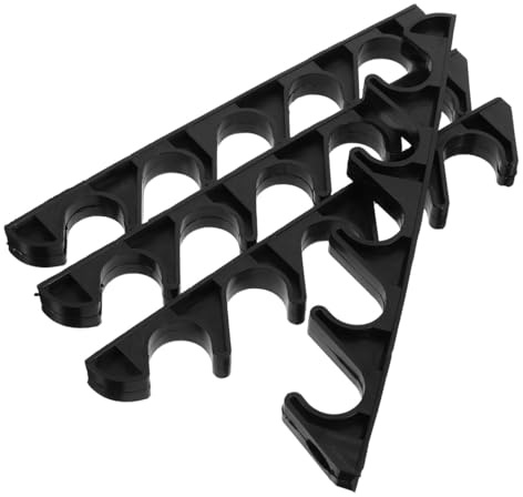 JEWEDECO 4pcs Outdoor Folding Recliner Chair Adjustment Buckles, 5-gear Plastic Lounger Connectors for Garden Furniture, Balcony and Camping Chair Adjustment Brackets, Black Nylon