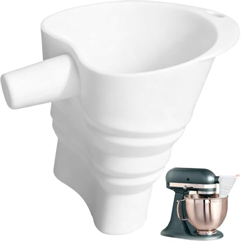 Aribliseza Silikontrichter; Imbuto in Silicone per Farina per Macchine da Cucina; Accessorio Pieghevole in Silicone per Mixer