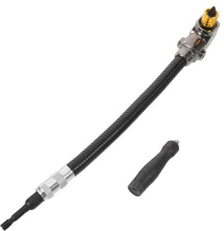 Angoily Right Angle Drill Chuck Adapter 90 Degree Electric Drill Bit Holder with L Wrench for Woodworking and Home Improvement