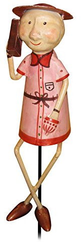 Blechfigur Dekofigur Gartenfigur Figur Dekoration Handarbeit Bunt Bemalt Männlein Kantenhocker Gartenstecker Blumenstecker Höhe ca 30cm - Gall & Zick