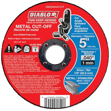 Diablo Trennscheiben aus Metall, 12,7 x 0,040 x 2,2 cm, 10 Stück