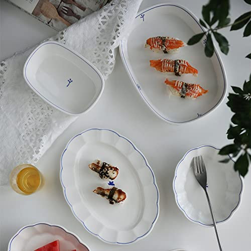 Servizio di Piatti Lastre di Ceramica di Pizzo Piatti for la Cena Insalata Piatti Dinner Dinner Plates Family Cucina Cucina Pranzo Sala da Pranzo Accessori Stoviglie Servizio da tavola