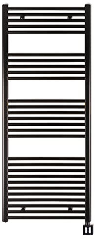 Eco Radiateur - Asciugamani elettrico - Radiatore bagno programmabile - Porta asciugamano con timer - Riscaldamento per bagno - Made in Germany (1775HX600L, Nero)