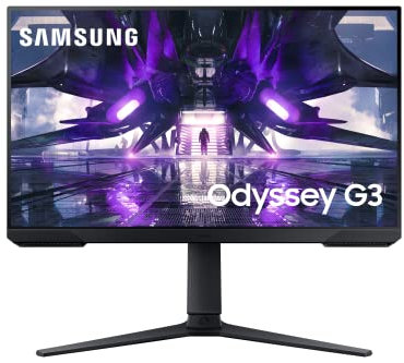 Samsung Monitor Gaming Odyssey G3 (S24AG302), Flat, 24, 1920x1080 (Full HD), VA, 144 Hz, 1 ms, FreeSync Premium, HDMI, Display Port, Ingresso Audio, HAS, Pivot, Flicker Free, Eye Saver Mode