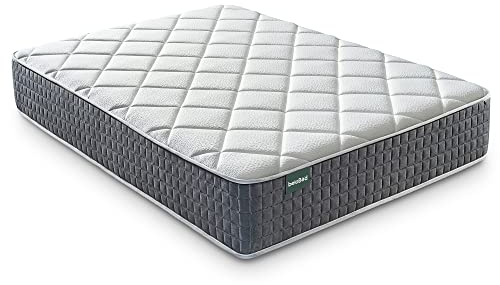 beloBed Madrass 180 x 200 cm, höjd 24 cm, viskoelastisk, hög komfort, medelhårdhet, flerskiktad, andningsbar HR-skumkärna dubbelsidig vändbar vinter sommar DawnRest