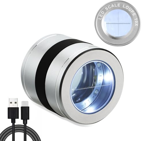 Lupe Juweliere 10x Vergrößerung LED und UV-Licht Beleuchtete Schmuck Glas für Edelstein Werkzeuge, Münzen, Briefmarken, Uhr Reparatur, Leiterplatte Inspektion