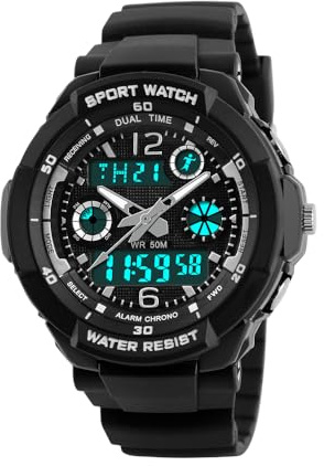 aswan watch Orologio Digitale per Bambini Bambino con Cronometro,Sveglia,Calendario,Luce LED-Orologio Sportivo per Ragazza Ragazzo con Cinturino in Silicone