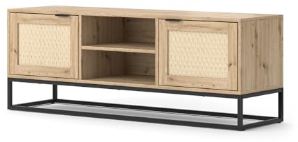 Vicco Tablero bajo Natal, Roble, 140 x 52 cm con 2 Puertas