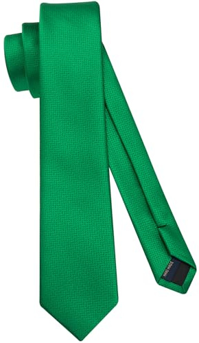 HISDERN Krawatte Herren Schmale Krawatten für Männer solide Seidenkrawatte klassische formelle Krawatte für Hochzeit Party Business 6cm