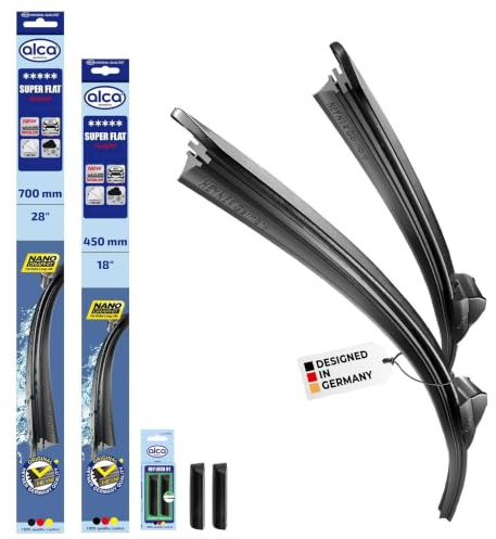 alca® Scheibenwischer für XPENG X9 | 06.2025 - 08.2026, SUPER FLAT Flachbalkenwischer, extraflaches Design, Flexibel, Nanographitbeschichtung