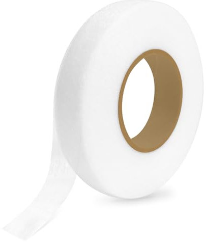 Quelcc 64m Saumband zum Aufbügeln, Breite 20mm, Klebeband zum Aufbügeln, Selbstklebendes Bügelband zum Reparieren von Stoff, Vorhang, Gardinen, Hosen, Kleidung, Jeans
