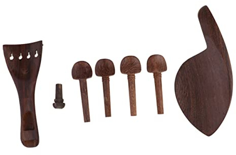 CORHAD 1satz Violin Zubehör Aus Hochwertigem Holz Teiliges Kit Mit Saitenhalter Kinnstütze Und Stimmwirbeln Für Musikliebhaber Und Geigen-enthusiasten