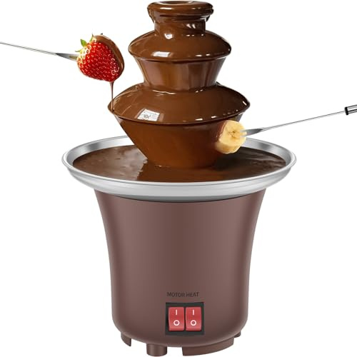 Macchina di fontana di cioccolato elettrica per fontana di cioccolato da 10 once, macchina di fusione dell'acciaio inossidabile, macchina di fusione a 3 strati, macchina di rifornimento di formaggio