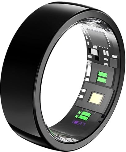 Anelli intelligenti per donne e uomini, cardiofrequenzimetro, monitoraggio del sonno, ossigeno nel sangue, anelli fitness, contapassi, contacalorie, contapassi, fitness tracker, impermeabile, per