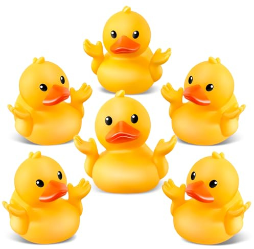 12 Pack Rubber Ducks for Jeeps, Ducks for Ducking, Yellow Mini Ducks in Bulk, Small Funny Rubber Ducks Baby Shower Toys, Kids Bath Summer Beach Pool Toys Easter Egg Fillers Birthday Gifts Party Favors