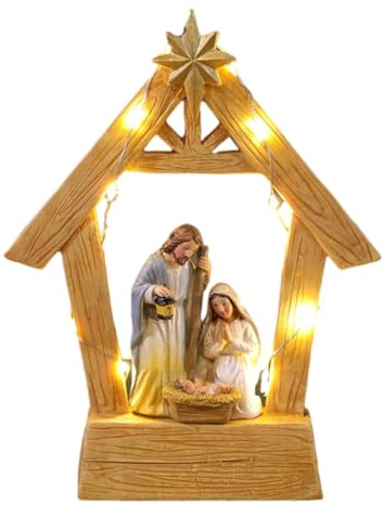 Juego de belenes de Navidad de mesa para vacaciones, hogar, fiesta, decoración de sala