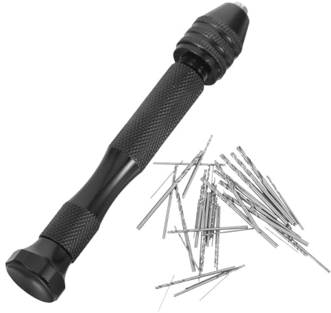 Operitacx Handbohrmaschine Mit Bohrern Aus Robustem Material Für Modellbau Und Bastelarbeiten Kompakt Und Langlebig Für Metall Kunststoff
