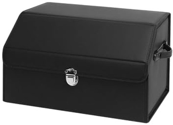 Gemsaya Auto Kofferraum Organizer, Auto Tasche Kofferraum mit Deckel, Klappbarer Kofferraumtasche SUV Limousine Aufbewahrungsbox, 38 x 31 x 29 cm