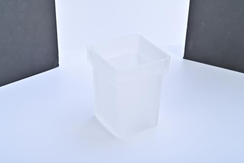 Viereckiger Toilettenbürsten-Basisbecher, Mattierter Glas Bürstenhalter, Langlebiges Ersatzglas WC Bürste, Hygienischer Aufbewahrungsbehälter Für Toilettenbürsten, Reinigungseinfach