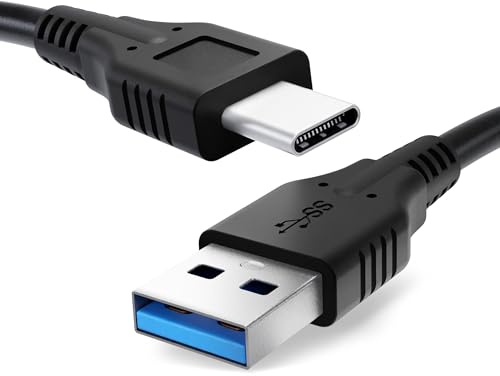 CELLONIC 1x USB C a USB A Cavo dati compatibile con CAT S62 Pro, S61 | 3.1 Gen 1, 1m, PVC, nero per CAT S62 Pro, S61, B40 per Blackview BV9700 Pro, BV7000, BV9100, P10000 per Crosscall Trekker-X4