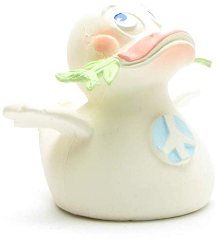 Duckshop I Peace Duck I Badeente I Quietscheentchen - L: 8 cm