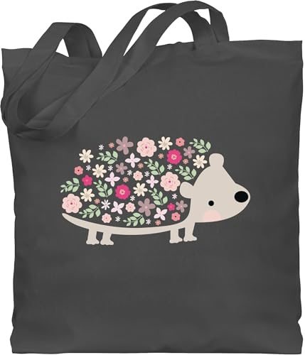 Shirtracer - Baumwolltasche - - Taschen - Süßer Igel Frühlingstiere mit Blumen I