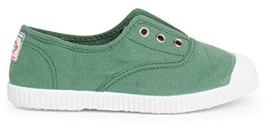 Pisamonas Slip-On Gummi-Tå Dukskor Size 39 Color Grön Ormbunke