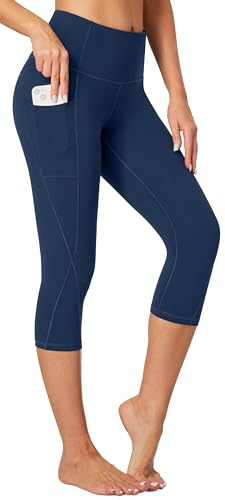 Heathyoga Capri Leggings for Women High Waisted Capri Leggings with Pockets for Women Tummy Control Yoga Pants Women