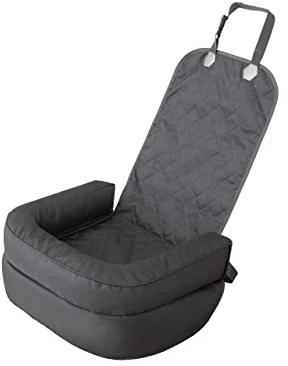 Hundeautositz, Hundedecke Auto rückbank, Transportbox Katze, Hundebox, Hundekorb, Hundegeschirr, Hundebett, Hundekörbchen, 42 x 55 cm (Graphit Oxford)