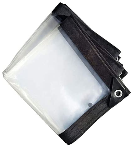 XYXHEII Teloni Impermeabili Occhiellati Trasparenti 6x10m, Telo per Esterno Trasparente, Telone Impermeabile, Antipolvere Anti Strappo E Antivento per Piante Serra Coperture