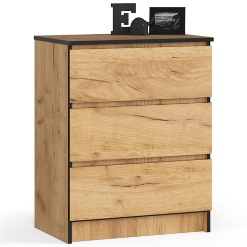 AKORD | Schubladenkommode | Nachttisch | Komodenschrank | Ideal für kleine Gegenstände | Rollcontainer | Laminatplatte | Langlebig | Elegantes Design | Garantiert.