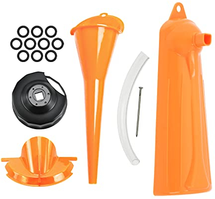 HCmotorku Entonnoir remplissage pour carter vilebrequin entonnoir anti-goutte boîtier primaire entonnoir remplissage d'huile clé filtre huile vis vidange d'huile joints toriques convient pour Harley