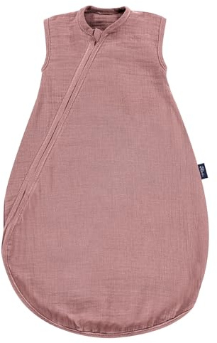 Kinderhaus Blaubär Alvi Kinderschlafsack Sommertraum & Windel Blaubaer | Sommerschlafsack | Leichter Baumwollschlafsack TOG-Wert 0,5 | Mull Baby Schlafsack ohne Ärmel | Außensack für Jungen & Mädchen