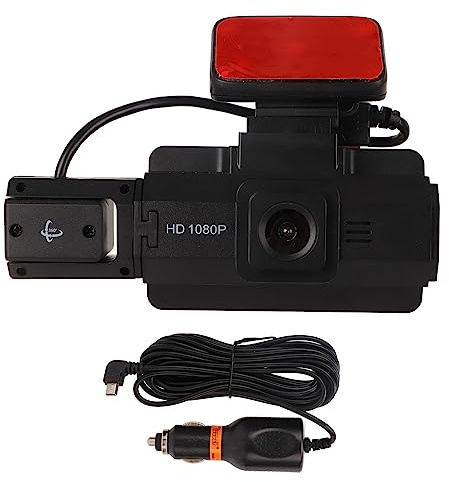 Fahrrekorder 3-Zoll-IPS-Bildschirm HD 360-Grad-Drehung Vorne Hinten Doppelobjektiv G-Sensor Nachtsicht-Dashcam für Auto-Dashcam-Kamera Videorekorder Auto-Fahrrekorder
