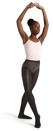 Capezio Ultra Shimmery Footed Tight Mallas, Negro, M Mujeres