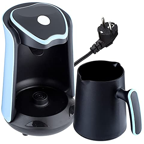 CUNTO Macchina per il caffè Macchina da caffè portatile da viaggioSet da caffè Macchina 4 tazze Caffettiera elettrica Macchina per caffè americano Mantieni caldo (Spettacolo a colori,
