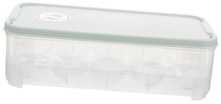 jojofuny Portable Plastic Egg Storage Container with Lid for Fridge and Camping 10 Grid Egg Holder Box Suitable for Pantry Use
