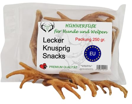 Friandises Déshydratées à Mâcher, Pattes de Poulet, 250 GR.