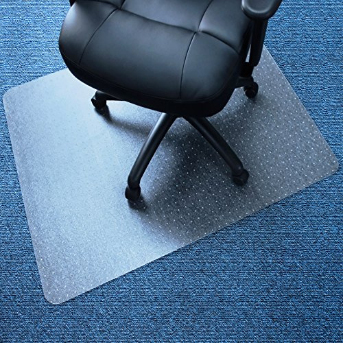 Marvelux Bodenschutzmatte Bürostühle für Teppichboden 90 x 120 cm, Transparente PVC Stuhlmatte, Teppichschutzmatte für Gamingstuhl und unter Schreibtischen, rutschfest, ergonomisch & strapazierfähig