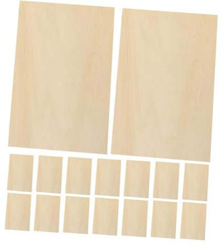 Hohopeti 24pcs Unfinished Wooden Boards Multi-use Wood Planks for Crafts Making Wood for DIY Home Decoration