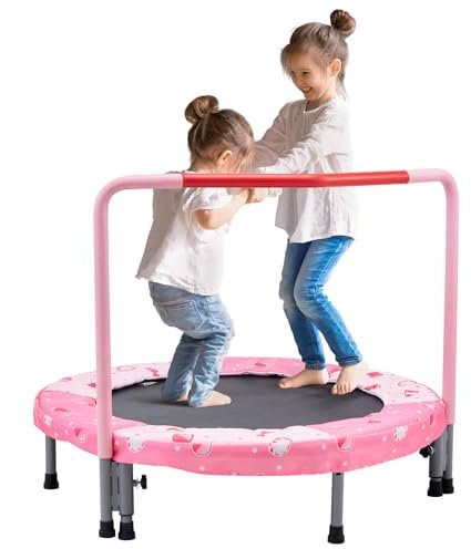 VEVOR Kindertrampolin Outdoor-Trampolin 91,44 cm faltbares Trampolin mit Griff, Rebounder-Trampolin Gartentrampolin für Kleinkinder, Geburtstagsgeschenk für Kinder ab 3 Jahren 100 kg belastbar Rot