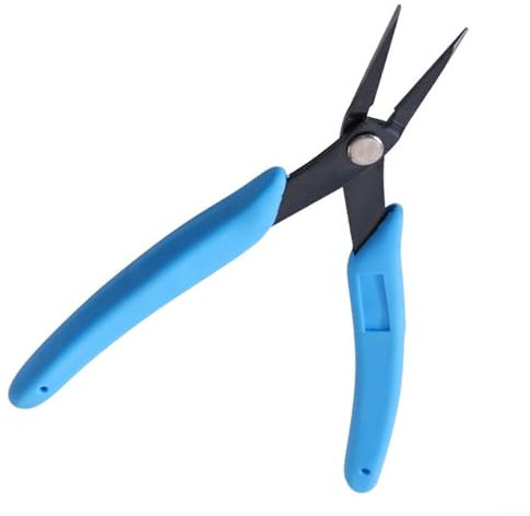 Pinzette per gioielli, pinze per catene, pinze per naso con punta più fine per la creazione di gioielli, pinze di precisione per piegare il filo, manico antiscivolo per la creazione e la riparazione