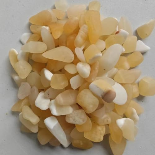 Anevous 100g Dekogranulat Dekosteine, 7-9mm Kristallsteine, Kleine Halbedelsteine, Ziersteine Steine für Handwerk Aquarium Blumentopf Landschaftsbau Vase Füller Dekoration,Beige